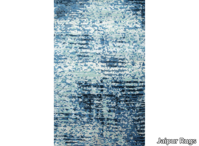 USL-155 Evening Blue/Light Turquoise - Handmade rug _ Jaipur Rugs