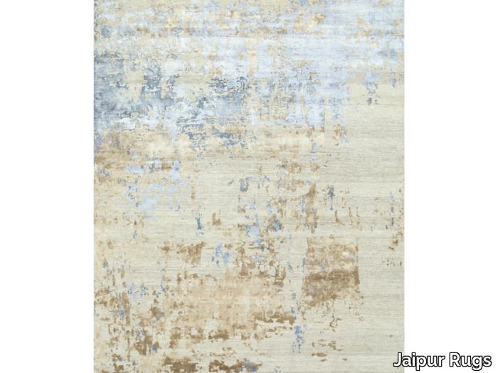 LU-9031 Classic Gray/Byzantine Blue - Rectangular handmade rug _ Jaipur Rugs