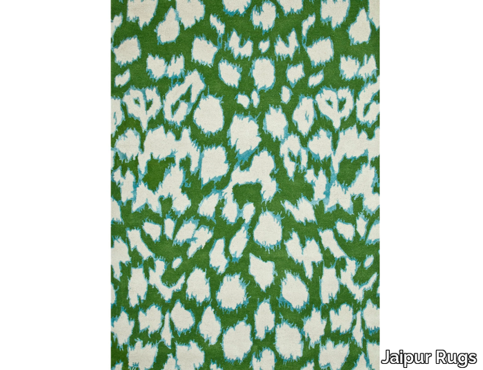 LEOPARD IKAT TAQ-6051Vibrant Green/White - Patterned rug _ Jaipur Rugs