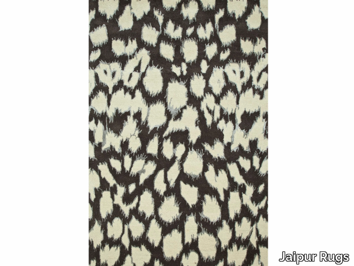 LEOPARD IKAT TAQ-6051 Liquorice/White - Patterned rug _ Jaipur Rugs