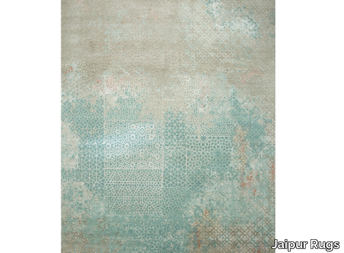 TATTVAM ESK-9012 Light Sea Mist/Dark Ivo - Rectangular handmade rug _ Jaipur Rugs