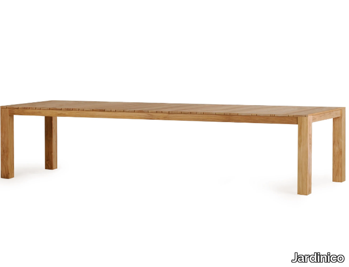 TECCA - Rectangular teak dining table _ Jardinico