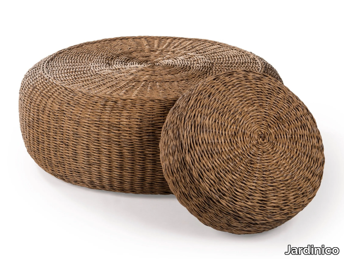 DONUT - Round wicker garden pouf _ Jardinico