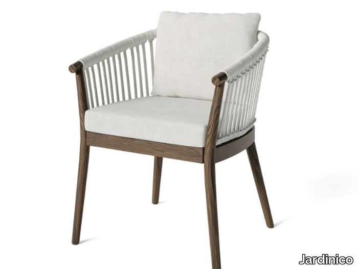 LEGNA - Fabric garden chair with armrests _ Jardinico