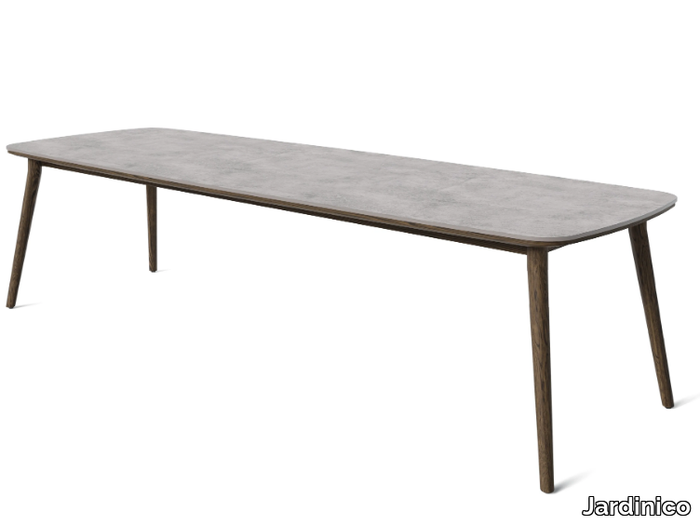 LEGNA - Rectangular ceramic dining table _ Jardinico