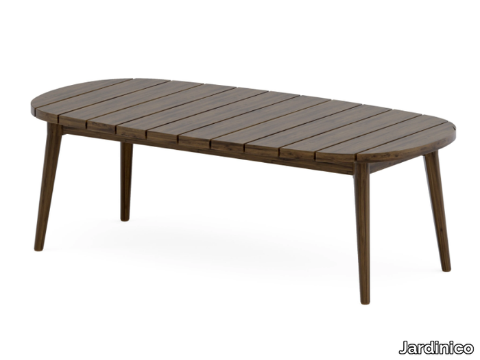 LEGNA - Oval teak coffee table _ Jardinico