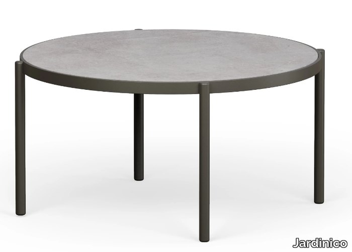 SCOOP - Low powder coated aluminium garden side table _ Jardinico