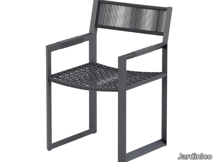 BISTRO - Aluminium garden chair with armrests _ Jardinico