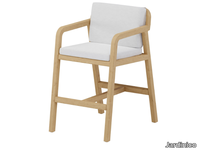 FLEXX - High wooden garden stool with armrests _ Jardinico