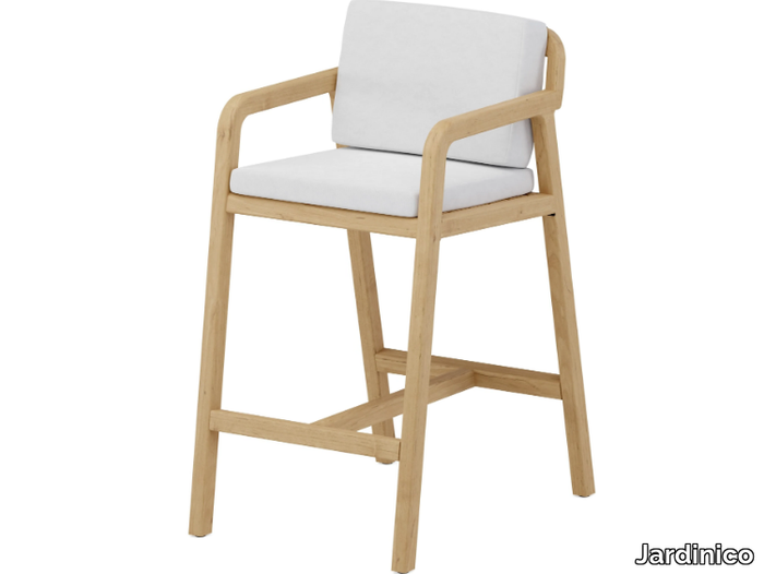 FLEXX - High wooden garden stool with armrests _ Jardinico