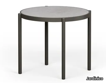 SCOOP - Round powder coated aluminium garden side table _ Jardinico