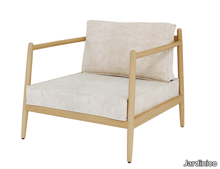 NOA - Garden teak easy chair with armrests _ Jardinico