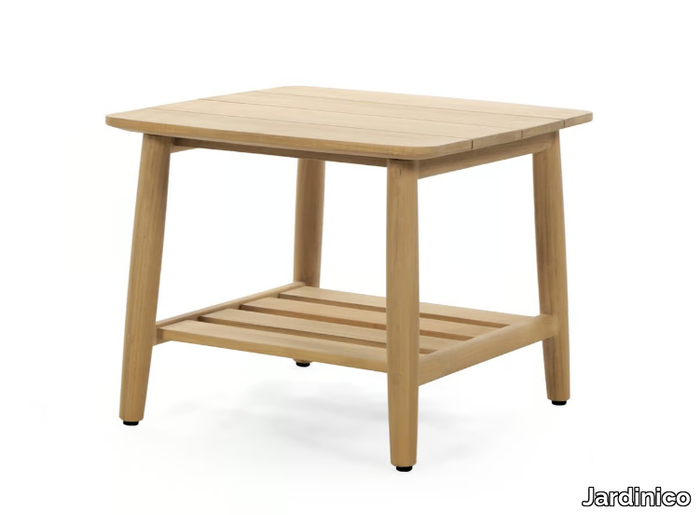 NOA - Square teak garden side table _ Jardinico