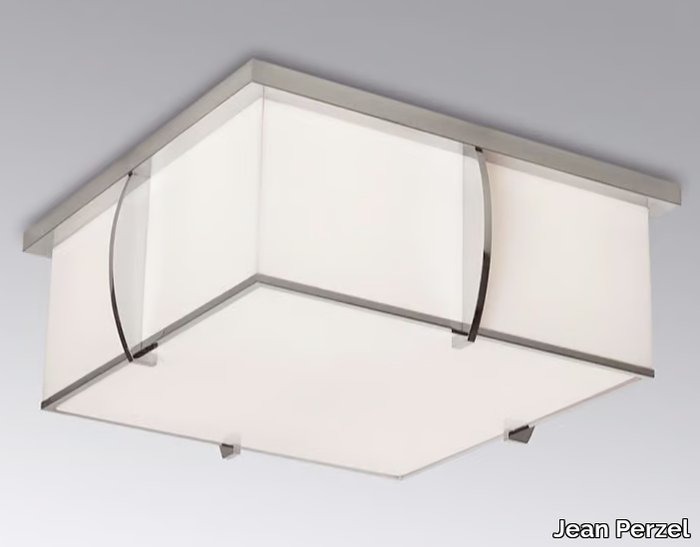 359 - Glass ceiling light _ Jean Perzel