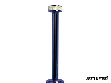 116 BLE / NOI - Handmade metal floor lamp _ Jean Perzel