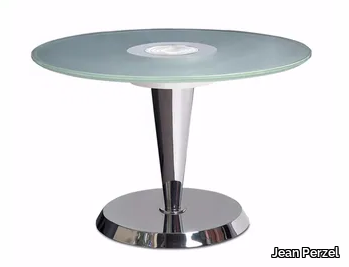 GUÉRIDON 4 - With light metal coffee table for living room _ Jean Perzel