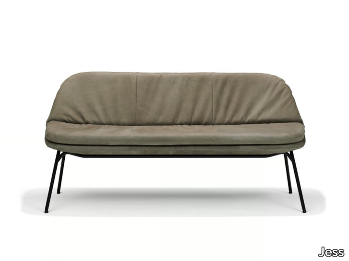 CURTIS - Upholstered leather bench _ Jess