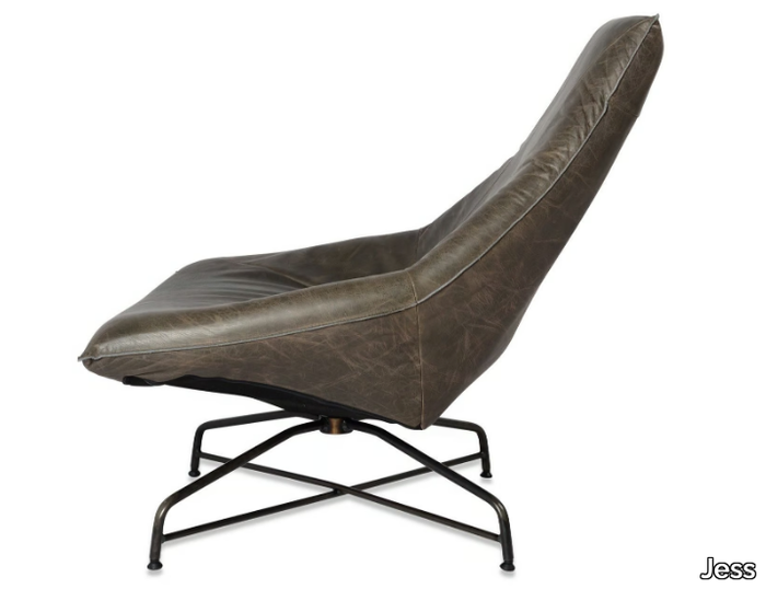 BEAL - Swivel leather armchair _ Jess