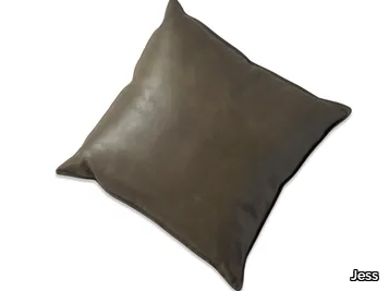 VASA - Solid-color leather cushion _ Jess