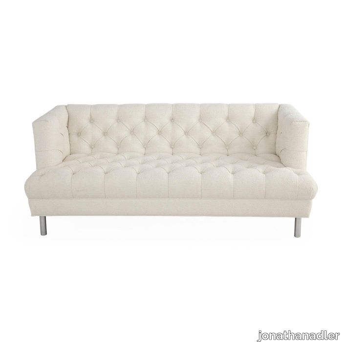 Baxter T-Arm Loveseat in Serpette Ivory