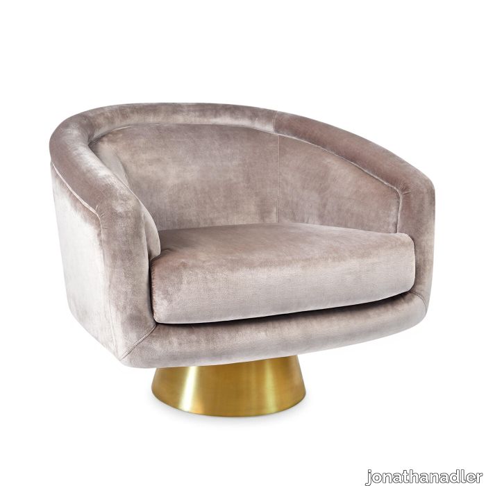 Bacharach Swivel Chair Como Champagne Rialto Reef Teddy