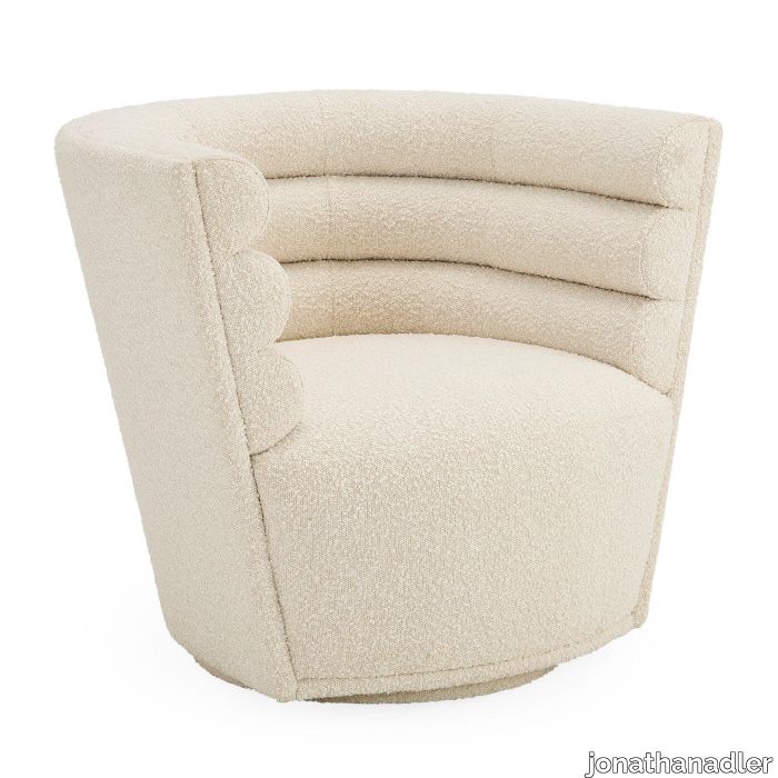 Maxime Swivel Club Chair Olympus Oatmeal Varese Petrol