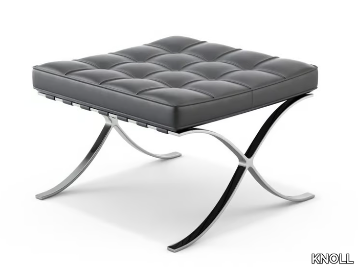 BARCELONA® - Leather footstool _ KNOLL