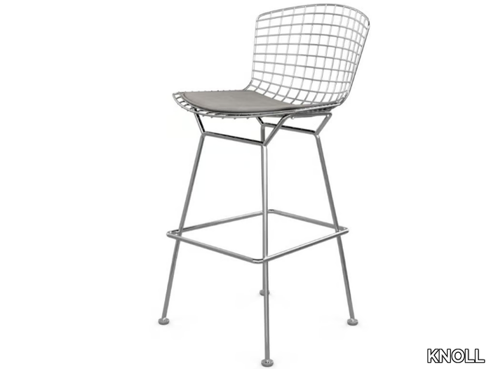 BERTOIA - Steel stool with integrated cushion _ KNOLL