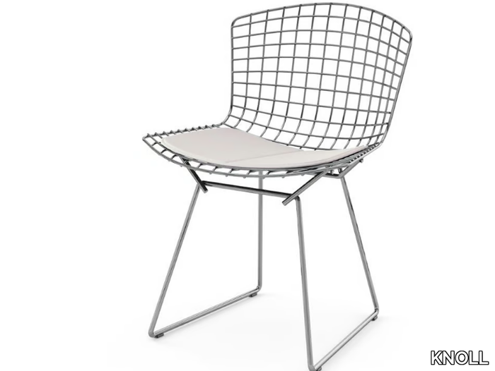 BERTOIA SIDE CHAIR - Steel chair with integrated cushion _ KNOLL