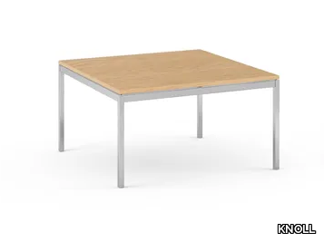 FLORENCE KNOLL - Square steel and wood table _ KNOLL