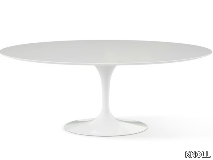 TULIP - Oval table with laminate top and aluminium base _ KNOLL