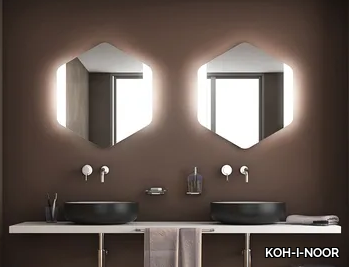 ESAGONO LED FRONTALE - Wall-mounted mirror with integrated lighting _ KOH-I-NOOR