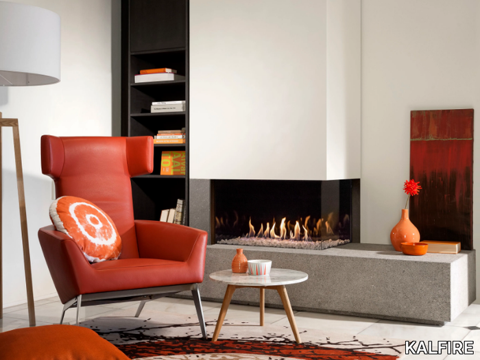 G85/44C - Wall-mounted 3-sided gas fireplace _ KALFIRE