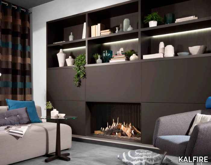 GP105/59F - Wall-mounted built-in gas fireplace _ KALFIRE