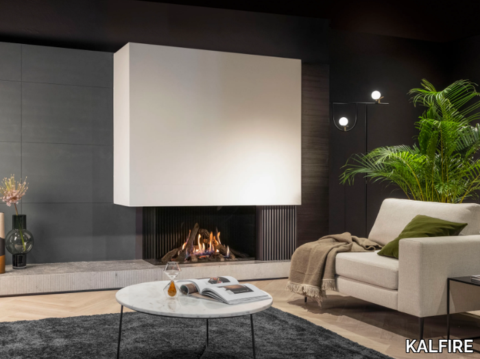 Gi 110 - Corner gas fireplace with remote control and WI-FI _ KALFIRE