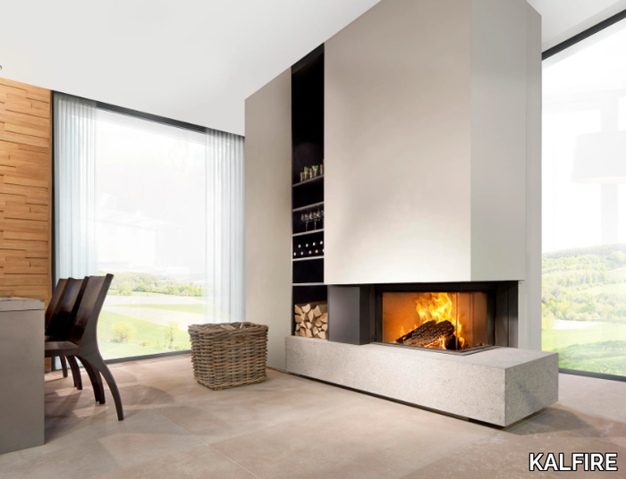 W65/38C - Corner wood-burning fireplace _ KALFIRE