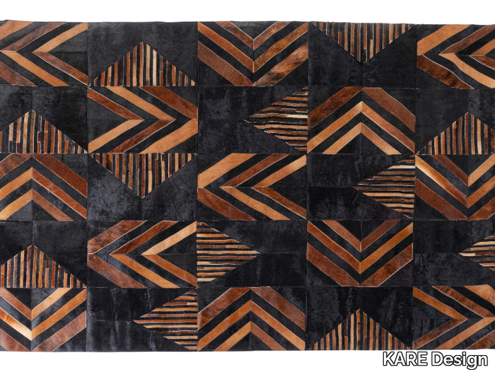 PUZZLE - Rectangular cowhide and wool rug _ KARE Design