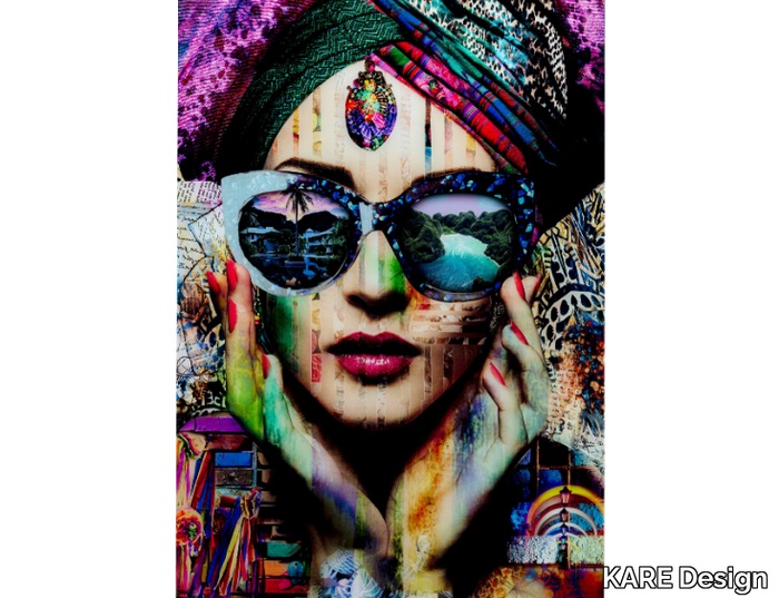 COLORFUL ARTIST - Tempered glass and polypropylene Painting _ KARE Design