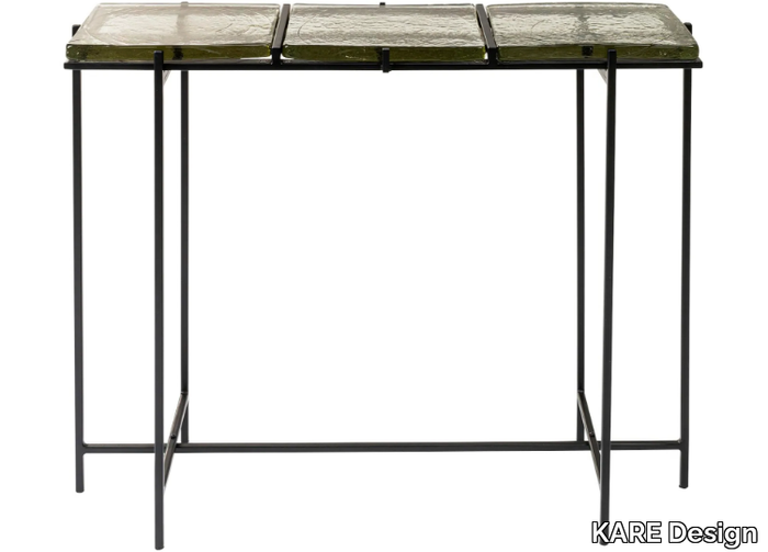 ICE - Rectangular glass and steel console table _ KARE Design