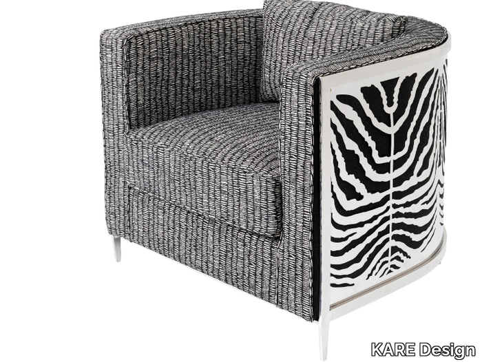 MATTEO - Polyester and stainless steel armchair _ KARE Design