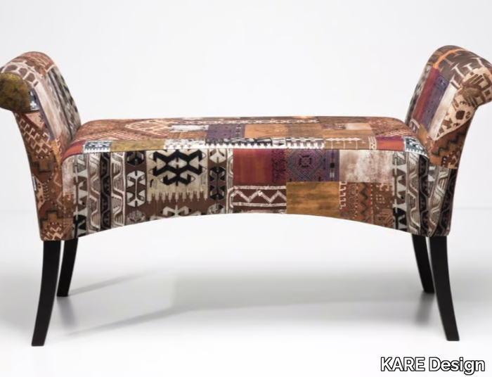 MOTLEY COFFEE - Upholstered fabric bench _ KARE Design