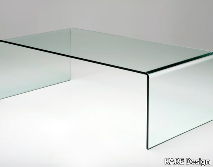 CLEAR CLUB BASIC - Rectangular glass coffee table _ KARE Design