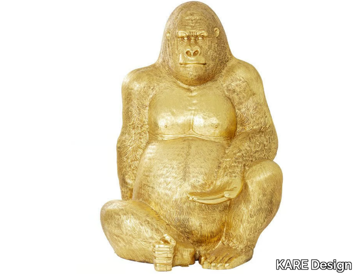 GORILLA GOLD XXL - Glass-fibre sculpture _ KARE Design