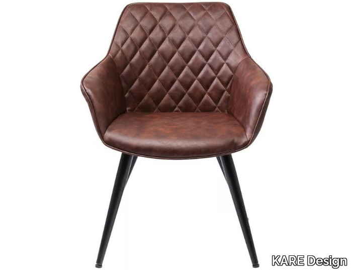 HARRY - Upholstered polyurethane chair with armrests _ KARE Design