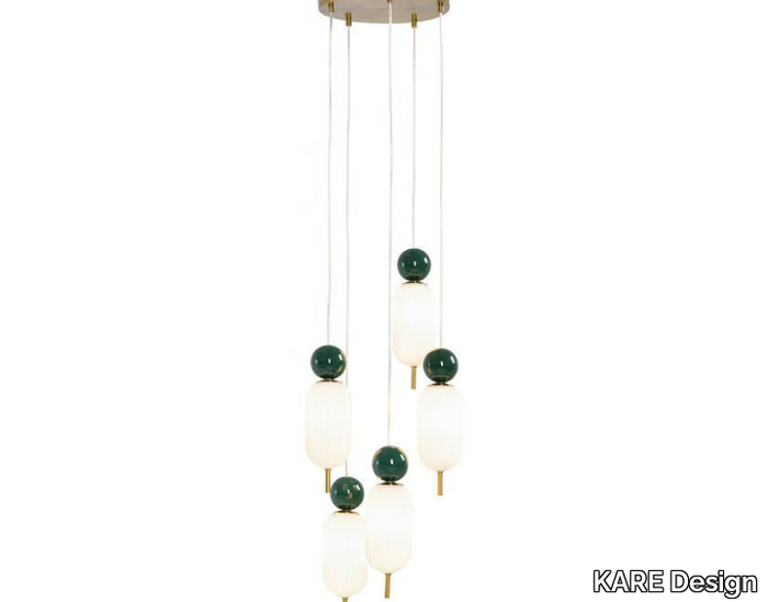 CHARLESTON - Glass and metal pendant lamp _ KARE Design