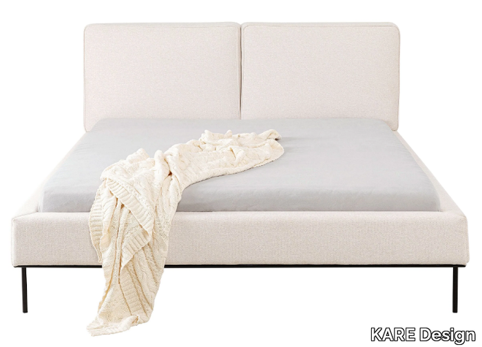 EAST SIDE - Fabric double bed with upholstered headboard _ KARE Design