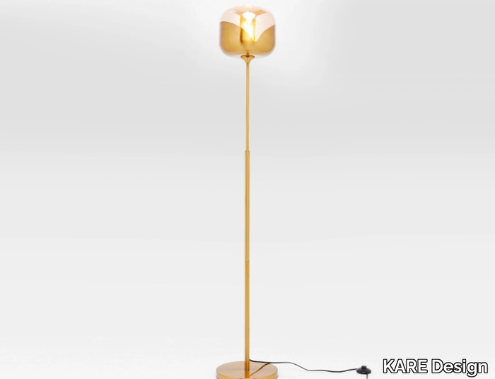 GOLDEN GOBLET - LED glass and steel floor lamp _ KARE Design