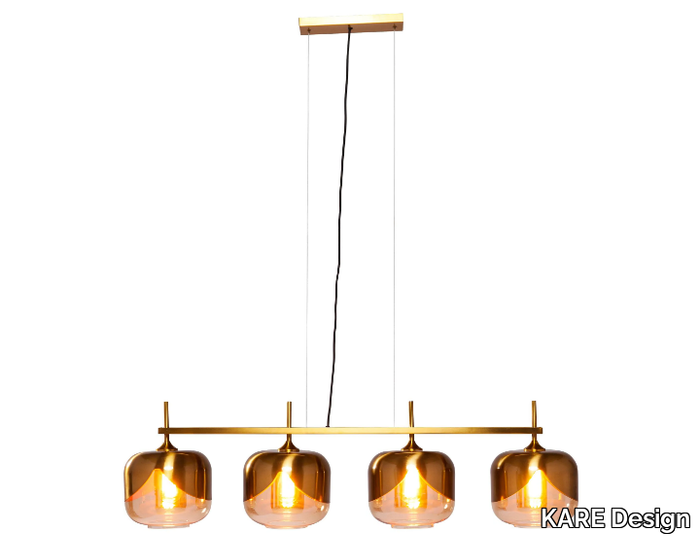 GOLDEN GOBLET - LED glass and steel pendant lamp _ KARE Design