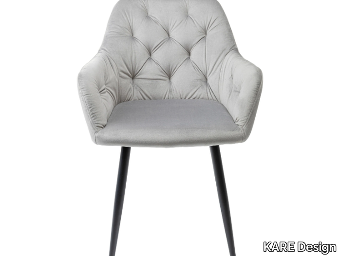 KIRA - Tufted polyester chair with armrests _ KARE Design