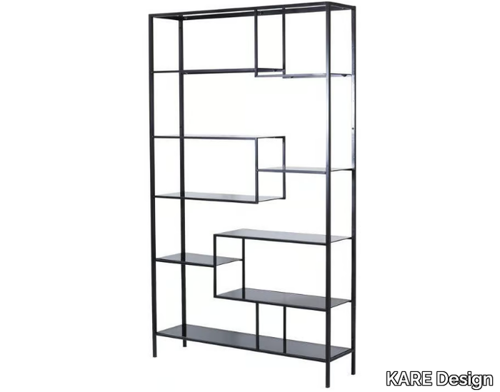 LOFT - Open glass and steel shelving unit _ KARE Design